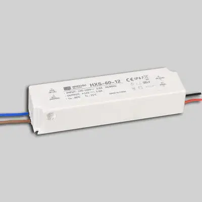 IP67 60W 12V 5A Waterproof Power Supply Plastic Housing for LED Sign